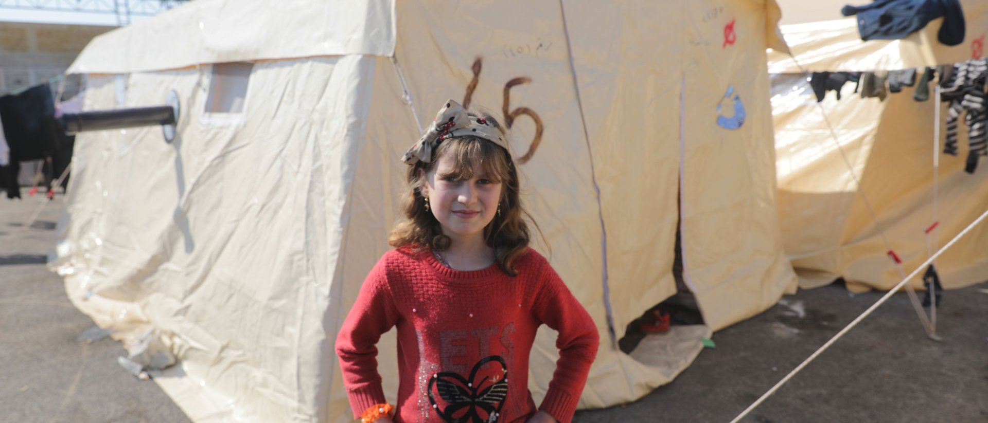 Hoda, niña siria en un campo de refugiados