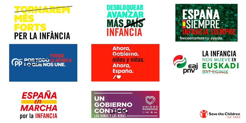 ‘Tuneamos’ los eslóganes de los partidos políticos para