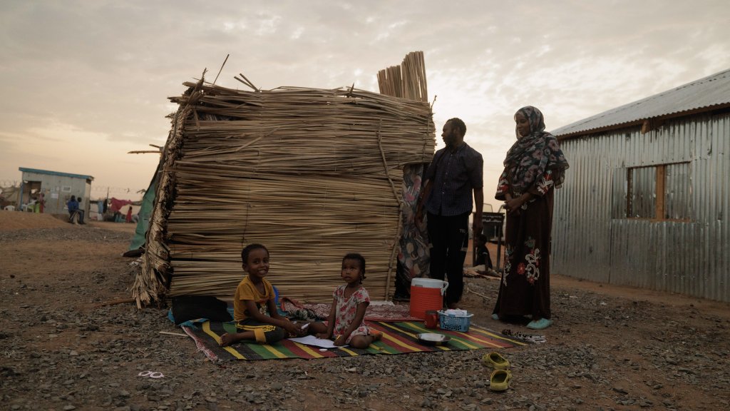 Una familia de Sudán