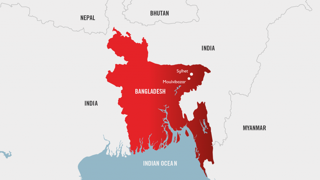 Mapa de Bangladés Mapa de Bangladés