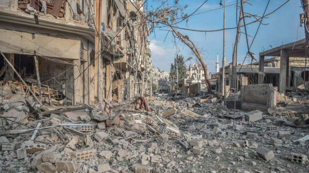 Siria zona bombardeada Siria zona de guerra