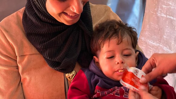 Morad, 1 año, nació durante el conflicto en Gaza