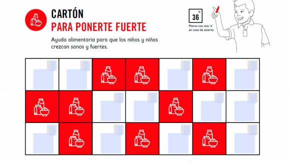 bingo solidario cartón Save the Children