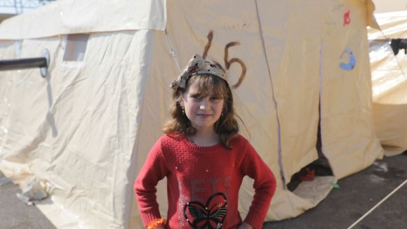 Hoda, niña siria en un campo de refugiados