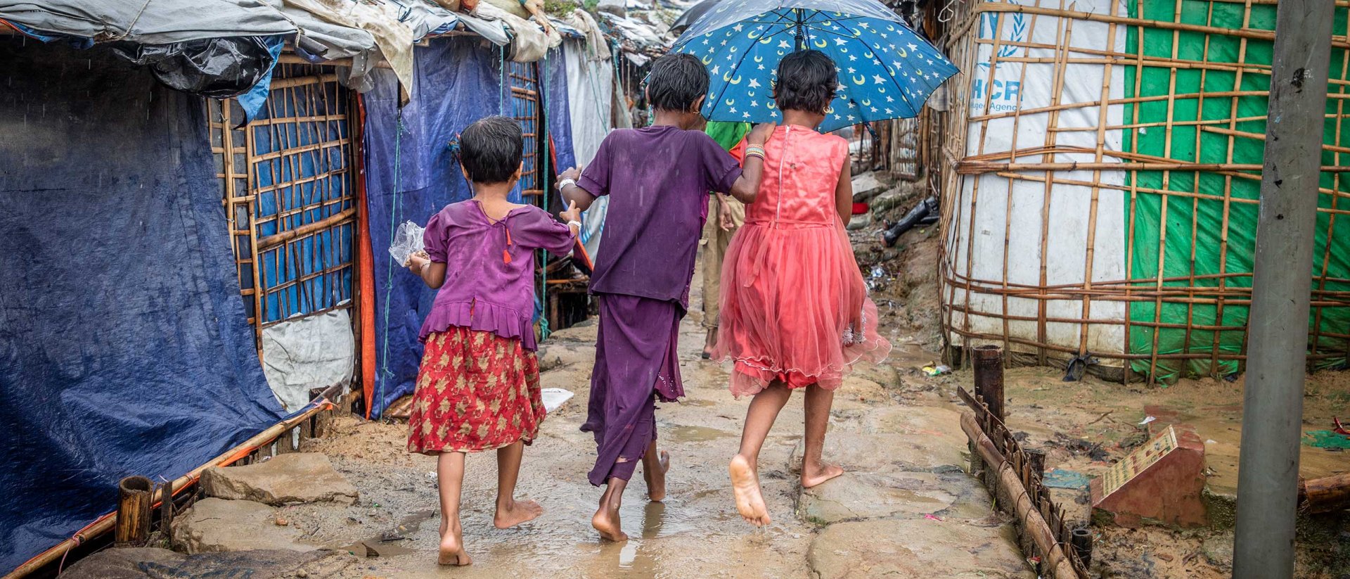 Niños rohingya refugiados en Cox'sBazar