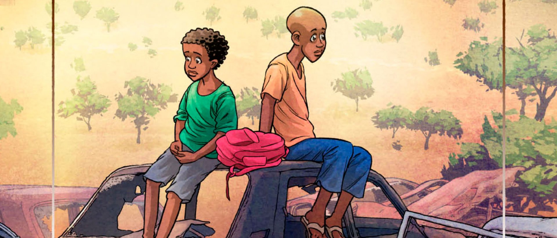 Cómic Mauritania - Pasitos en la arena, el fenómeno de la movilidad enfocado en la infancia Cómic Mauritania - Pasitos en la arena