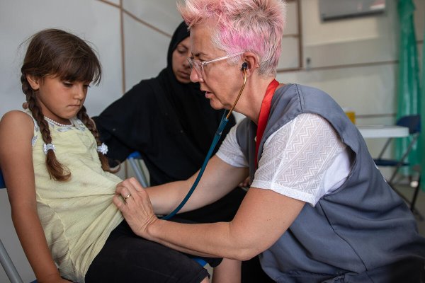 Clínica médica en Gaza