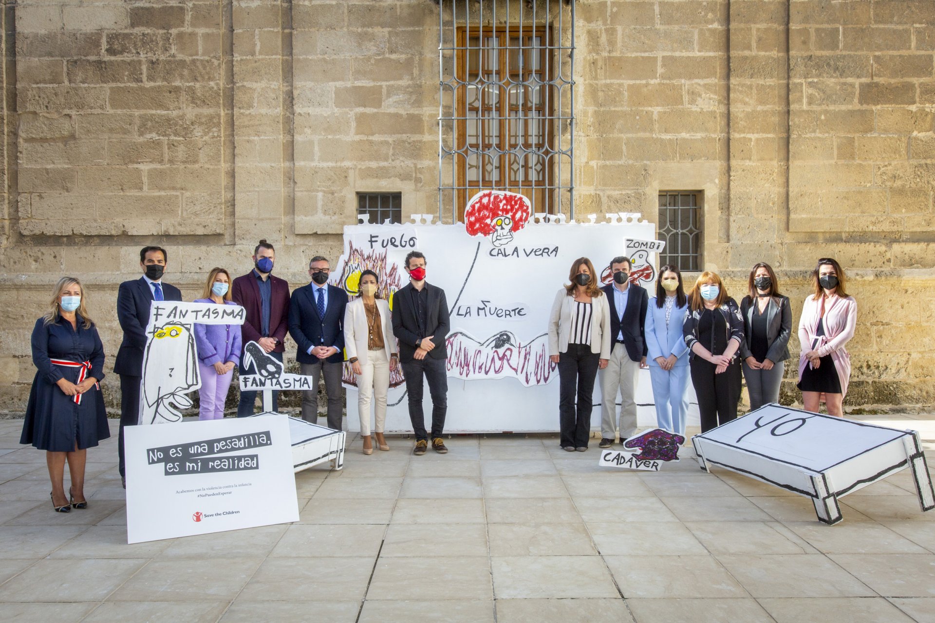 Acto de sensibilización en el Parlamento de Andalucía contra la violencia hacia la infancia