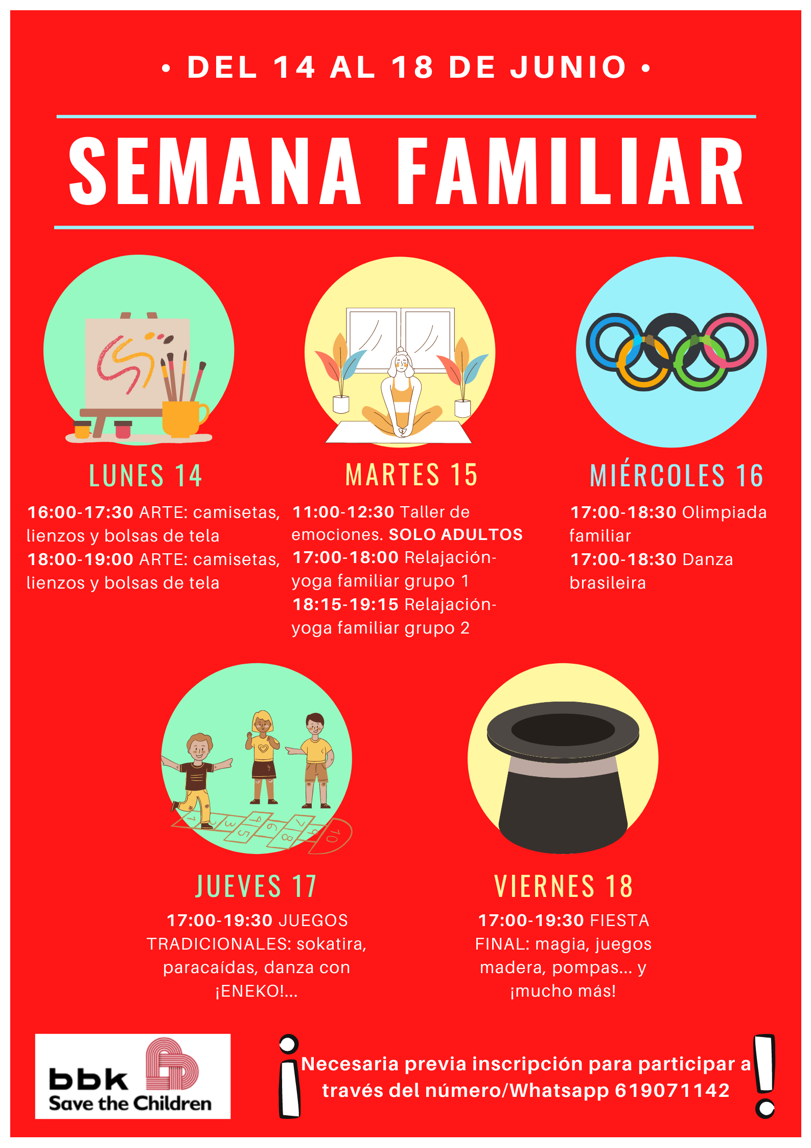 Semana Familiar en el CRIA - actividades