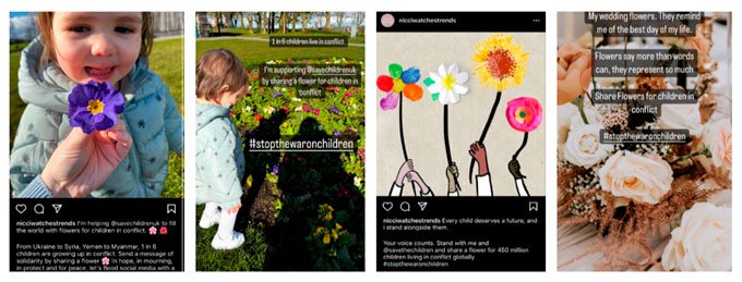 Ejemplos iniciativa flores para la infancia