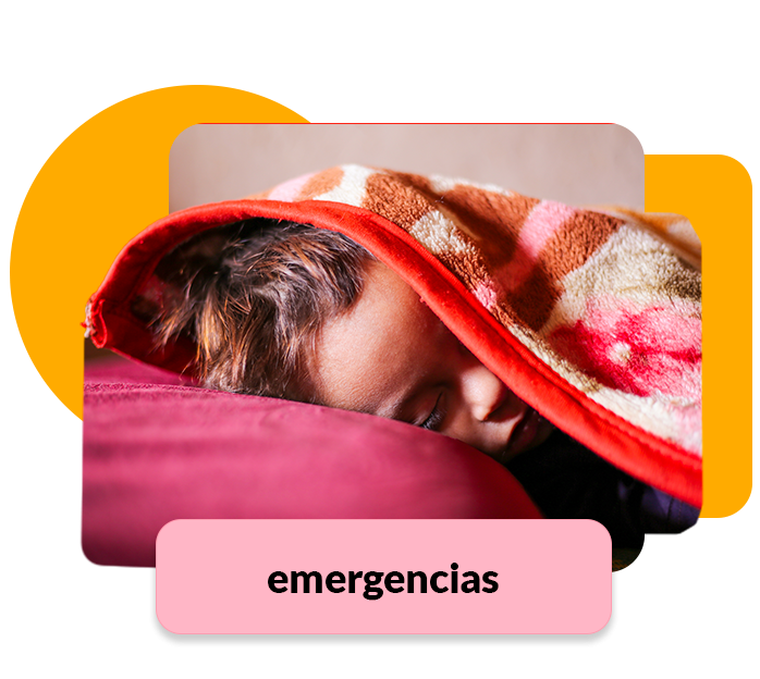 Menor durmiendo seguro gracias a nuestro apoyo en emergencias