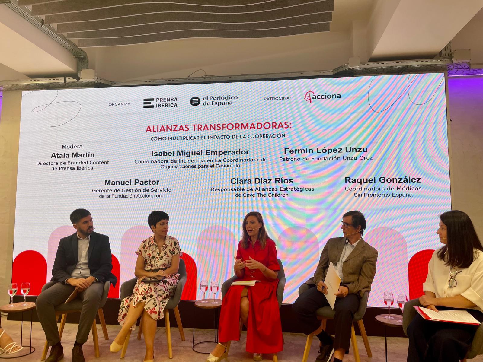 Clara Díaz participa en el evento Alianzas Transformadoras. Cómo multiplicar el impacto de la cooperación evento Alianzas Transformadoras