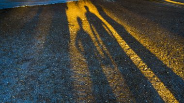Violencia de género - imagen que retrata sombras de una familia