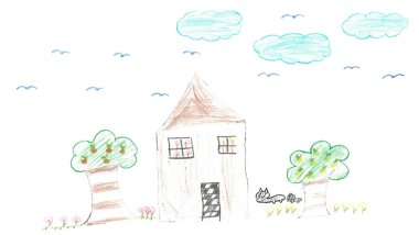 Dibujo de Amal de 10 años. Gaza