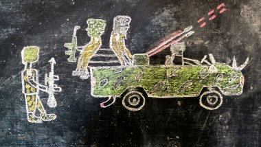 Dibujo de un niño de 15 años de Sudán