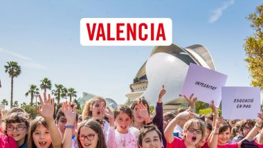 No a la guerra - Niños y niñas en Valencia