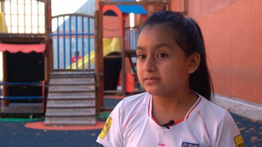 Participación infantil - Una niña entrevistada