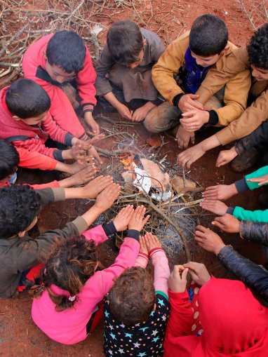 Niños en zona de guerra